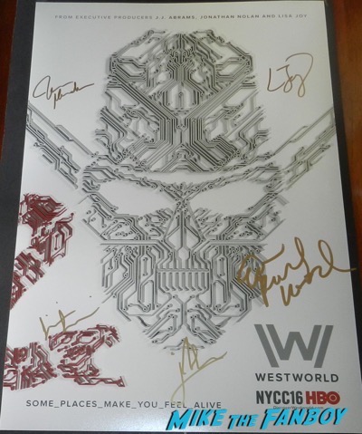 Westworld signed autograph poster psa evan rachel wood 