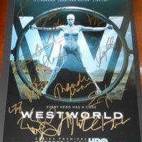 Westworld signed autograph poster psa evan rachel wood