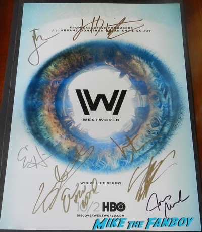 Westworld signed autograph poster psa evan rachel wood 