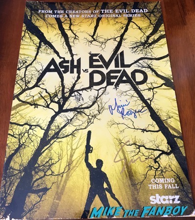 bruce campbell sam rami signed autograph ash vs evil dead poster 