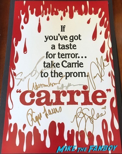 betty buckley sissy spacek signed autograph carrie poster 