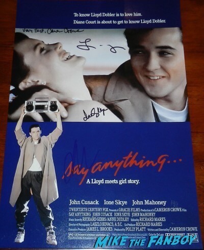 lili taylor ione sky john cusack signed autograph say anything poster 
