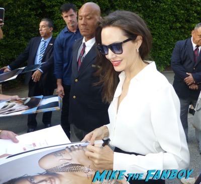 Angelina Jolie meeting fans signing autographs q and a 5