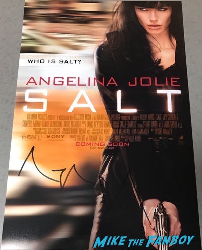 Angelina Jolie signed autograph salt poster psa 