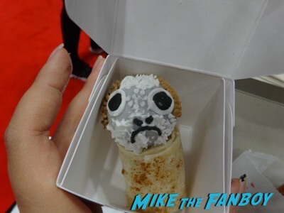 Ever wanted to taste your favorite fandom? Fandom Fest is giving NYCC attendees a chance to taste.... Rick and Morty (if you like to drink pickle juice, this one's for you!) The Walking Dead (Lucille never tasted so good) Stranger Things (waffles upside down are just as tasty) The Last Jedi (how am I supposed to bite into the cuteness of this porg!?!??) Tickets for tastings are given out first thing in the morning and they go fast!! Fandom Fest is also printing up t-shirts and the totes with designs inspired by Star Wars, Wonder Woman, Game of Thrones and more. Great Hera! Wonder Woman shirts were the post popular choices so far! Fans could also visit the gaming lounge which is a nice break from the chaos. Any place you can sit down is a great break! They're also a part of the NYCC Live stage which will have interviews with the casts of ..... Definitely a lot of fun and a great way to satisfy your sweet tooth (well, not if you pick the pickle juice!) Find them at booth Xxxx this weekend at NYCC!!