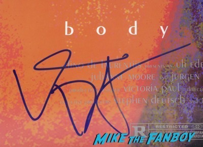 Willem Dafoe signed autograph body of evidence poster