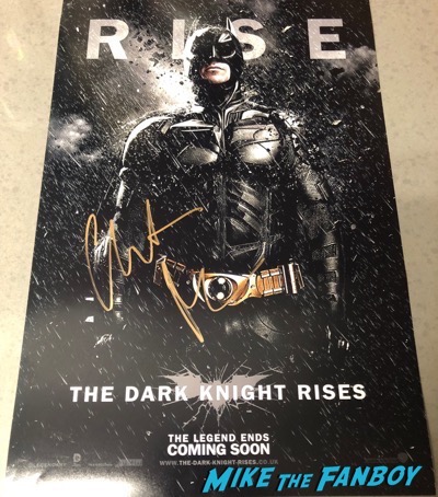Christian Bale signed autograph Dark Knight Rises poster PSA Christian Bale signed autograph Dark Knight Rises poster PSA 