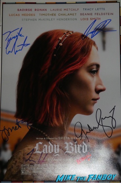 Lady Bird cast signed autograph poster Lady Bird FYC q and a Saoirse Ronan meeting fans