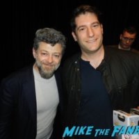 Andy Serkis has reinvented the art of making a character shine through digital elements. It’s extremely impressive and it shows in War for The Planet of the Apes. His movement and performance is the heart and soul of the film. I was lucky enough to attend a screening of War For The Planet of the Apes with a q and a With Andy Serkis. Andy is extremely passionate about digital filmmaking and when talking about it, he said it’s not different from acting in a live action film. “I read the script for Rise and the arc of the character for that film alone was amazing.” Mentioned Andy Serkis, “The thing is about these films is finding a point of connection. It’s in all great science fiction. How do you become that ape and then how do you get the audience to come with you?” Andy mentioned that going on the journey through all three films was one of his greatest joys. “I played Caesar as a human in ape skin who was brought into the world with a great amount of love. With James Franco and John Lithgow’s characters especially from the first film.” The character was like going through an adolescence and being a teenager, he was growing his own skin. After the panel, Andy Serkis was so nice. He stayed until the very end meeting fans and signing autographs. I talked to Andy for a bit and he signed four things for me, a couple Funko pops, one was Caesar from War for the Planet of the Apes and the other was Snoke from Star Wars. I also had a couple posters from War For The Planet of the Apes. I did tell Andy Serkis that out of all his work, 13 Going on 30 is still one of my guilty pleasures. I had to! Until next time kids… Be excellent to each other!