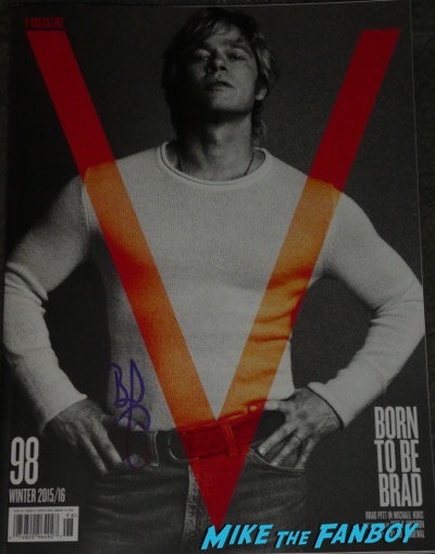 Brad Pitt signed autograph V magazine cover hot