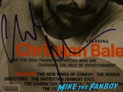 Christian Bale signed autograph details magazine 