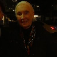 Jane Goodall meeting fans signing autographs signed photo 1