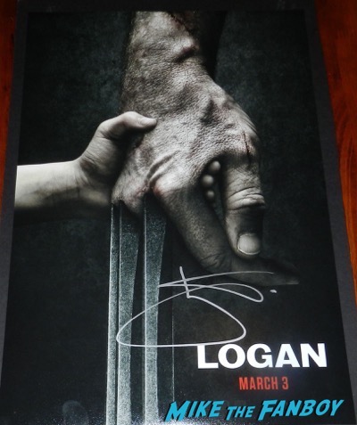 Hugh Jackman signed autograph Logan mini poster PSA