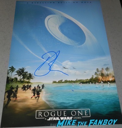 Ben Mendelsohn signed autograph Star Wars Rogue One poster PSA 