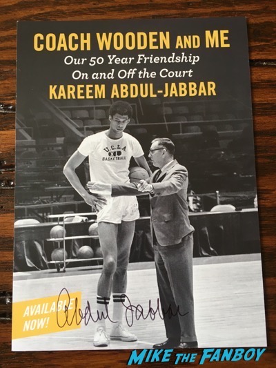 Kareem Abdul-Jabar book signing postcard