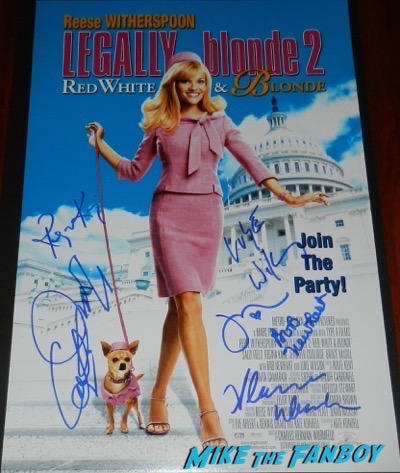 Alanna Ubach reese witherspoon signed autograph legally blonde movie poster psa