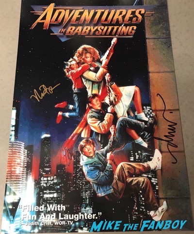 Maia Brewington Keith Coogan adventures in Babysitting video store mobile signed autograph
