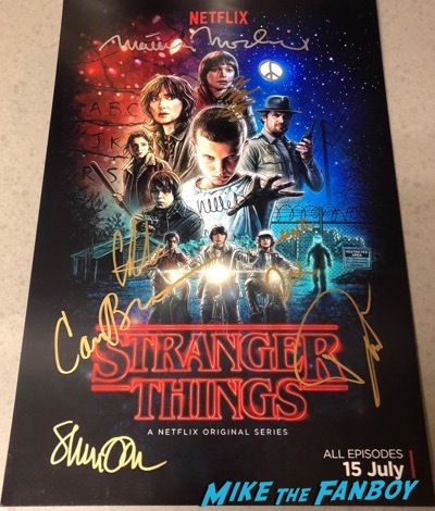 Caleb McLaughlin Signed Autograph Stranger Things Poster PSA