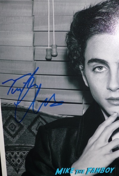Timothée Chalamet signed autograph photo