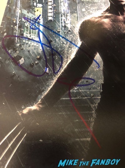 Hugh Jackman signed autograph Logan Wolverine poster psa rare 