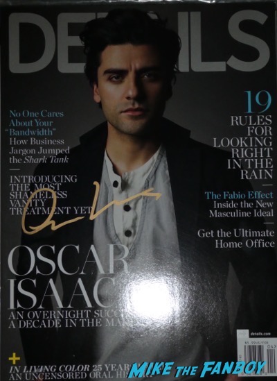 Oscar Isaac signed autograph details magazine psa 