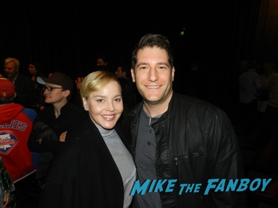 Abbie Cornish with fans signing autographs