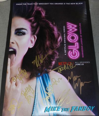 GLOW signed autograph season one poster alison brie signed autograph 
