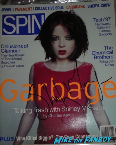 Shirley Manson Signed Spin Magazine oscar weekend meeting celebrities with fans 8