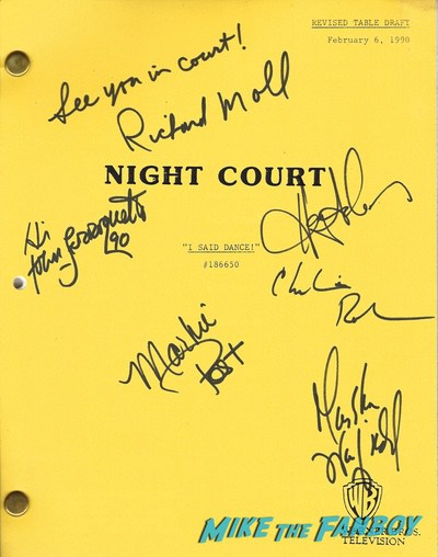 night court signed script Harry Anderson Autograph PSA