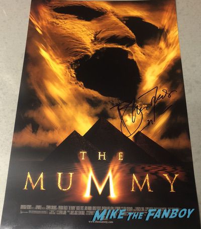 Brendan Fraser Signed Autograph The Mummy poster PSA 