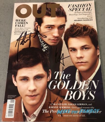 Ezra Miller signed autograph The Perks of Being A Wallflower OUT Magazine psa