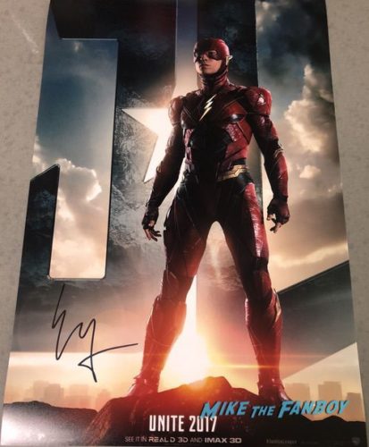 Ezra Miller signed autograph The Flash Poster PSA