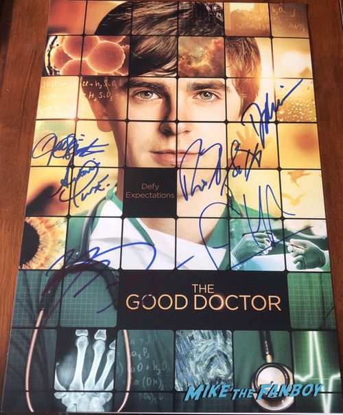 The Good Doctor signed autograph cast poster freddie highmore PSA 
