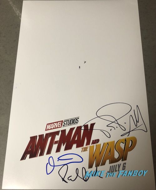 Ant-Man and the Wasp signed autograph movie poster paul rudd 