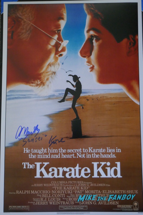 the karate kid martin kove signed poster rare signature psa 