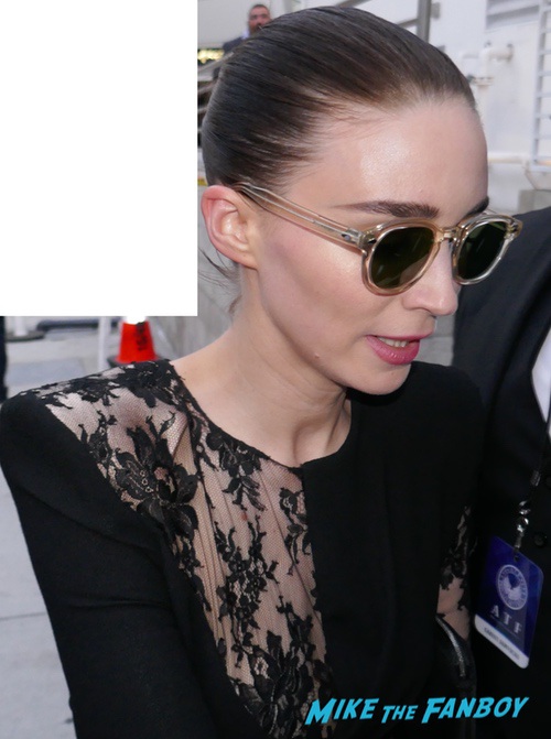 Rooney mara with fans signing autographs