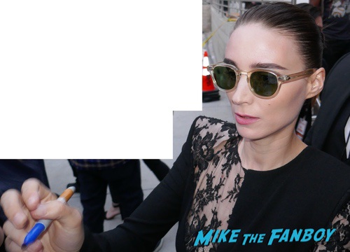 Rooney mara with fans signing autographs