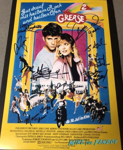 Grease 2 signed autograph poster german didi conn maxwell caulfield