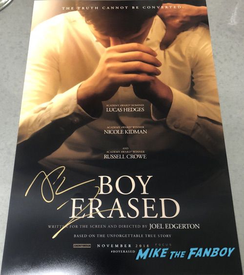 Joel Edgerton lucas hedges signed autograph Boy Erased poster 
