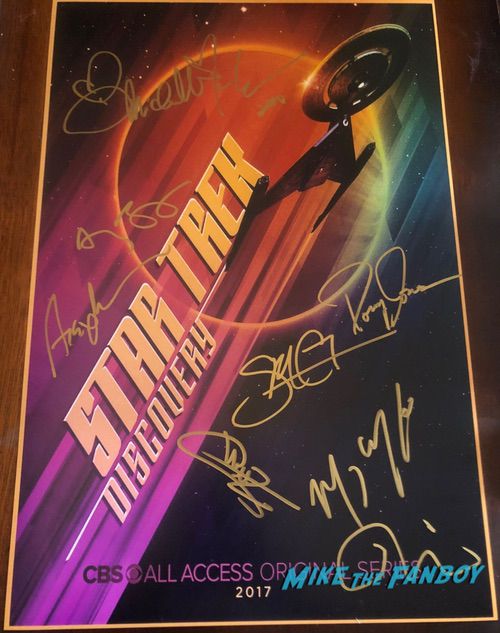 Michelle Yeoh signed autograph star trek discovery poster 
