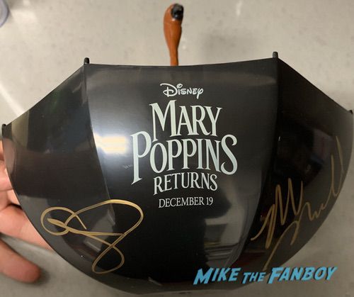 Mary Poppins returns popcorn bucket signed autograph emily blunt rob marshall 