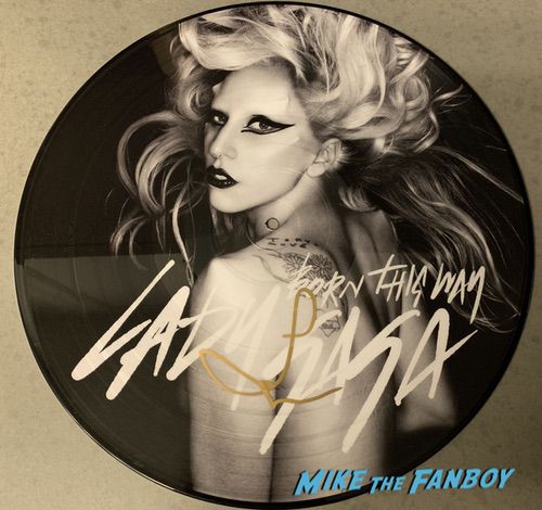 Lady Gaga Signed Autograph Born This Way Picture Disc