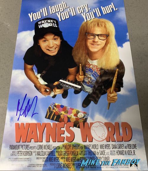 Mike Myers signed autograph Wayne's World vie poster