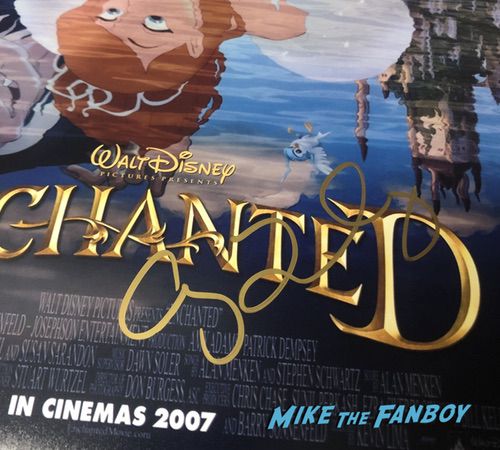 amy adams signed autograph enchanted poster