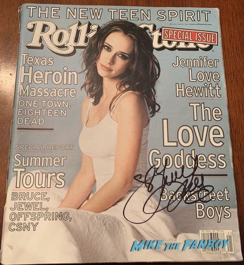 Jennifer Love Hewitt signed autograph rolling stone magazine 