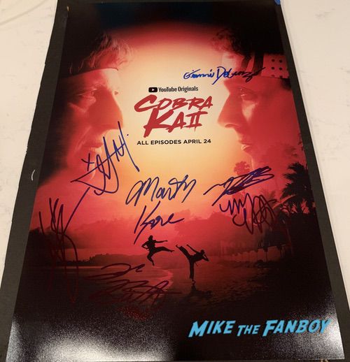 Cobra Kai season two signed autograph poster ralph macchio william zabka 