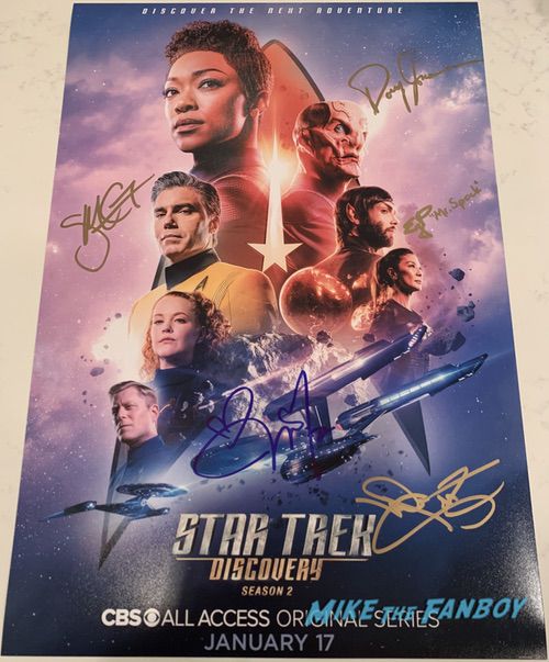 Star Trek Discovery season two signed poster sonequa martin green autograph signature 