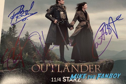 Outlander Cast signed autograph poster sam heughan Caitriona Balfe
