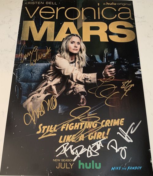 Veronica Mars season four cast signed poster kristen bell