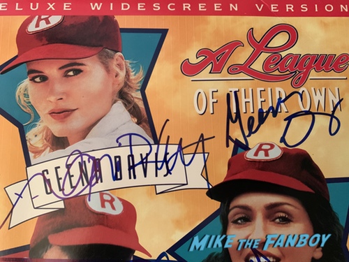 Geena Davis signed autograph a league of their own poster 